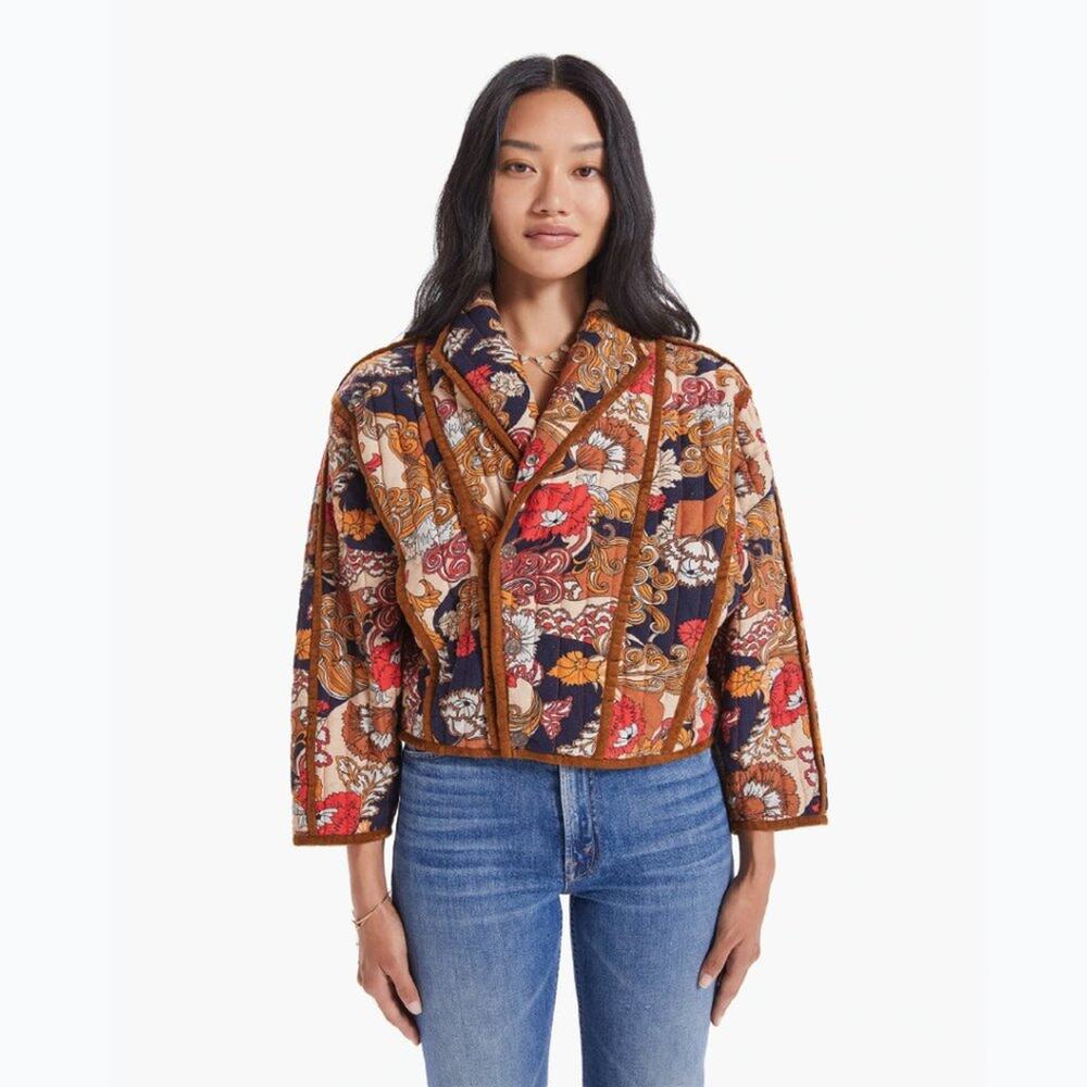 MOTHER Jeans The Big Time Bound Floral Retro Jacket